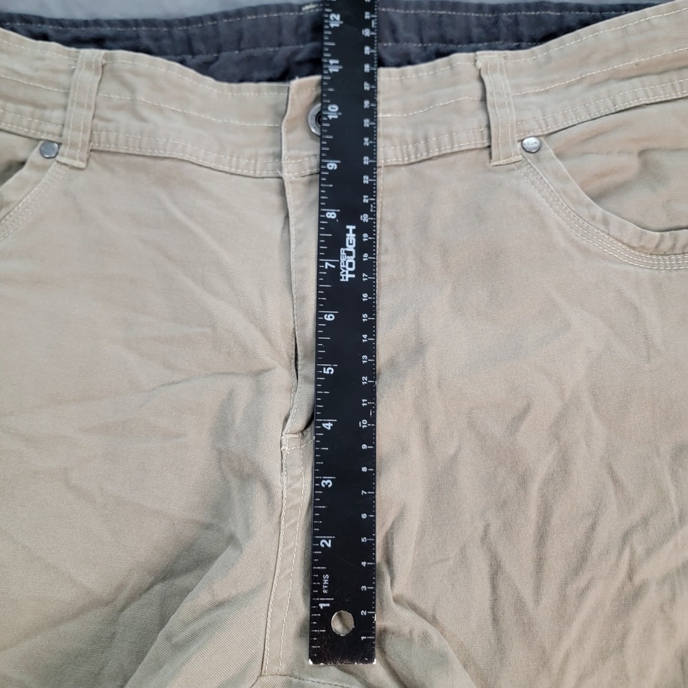 Kuhl Kanvus Jeans Men's 40x29 Beige Stretch Canvas Patina Dye Cell Phone Pocket - Picture 8 of 10